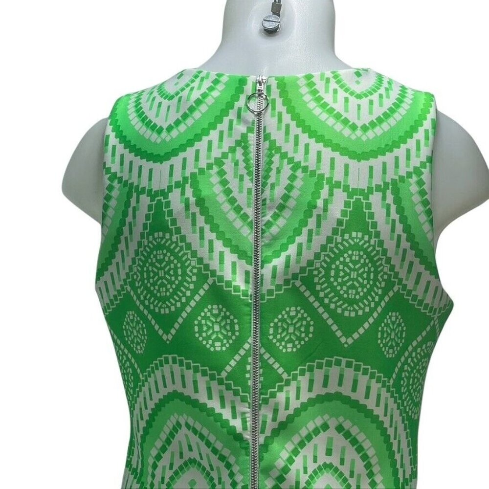 Just Taylor Geometric Pattern Sleeveless Shift Dress With Back Zipper Closure - Picture 6 of 13